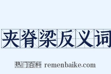 夹脊梁反义词是什么意思的图片